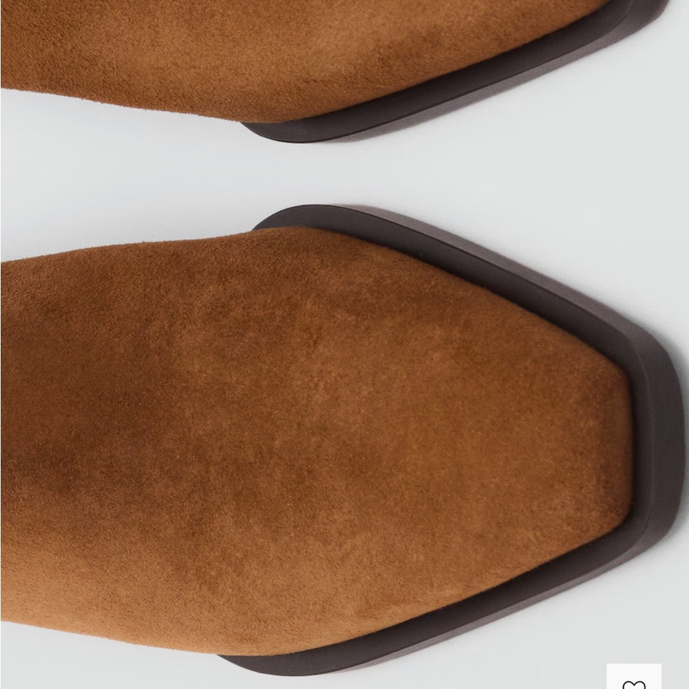 Mango Medium Brown Suede Ankle Boots - Picture 2 of 8
